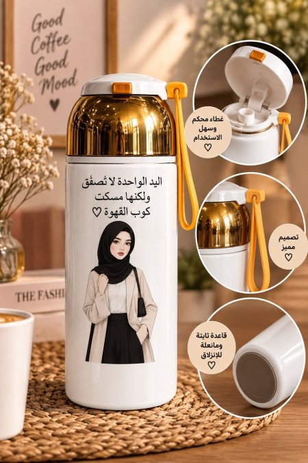 مج قزاز اليد الواحدة لا تصفق لكنها مسكت كوب القهوة